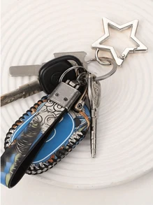 1/2 pièces Mousqueton en alliage de zinc en forme d'étoile, boucle à ressort, boucle de connexion décorative, pour porte-clés, boucle de décoration de sac à dos, pendentif etc. usage quotidien, très convient pour les étudiants, travailleurs et adolescents