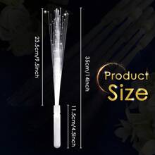 48pcs Fiber Optic Wand Led White Glow Sticks Light Up Magic Wand For Birthday Wedding Bridal Shower Raves Carnival Concert Glow In Dark Party, Glow In The Dark Party Supplies For Wedding Raves Carnival Concert Halloween Birthday Party - 48支-光纖螢光棒-白色 - 查看 3