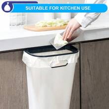 30L Bin Bags Kitchen Bin Liners White Tall Strong Pedal Bin Trash Liners Rubbish Bags Garbage Bags Large Waste Bags, Clear,40 Counts - White - View 3