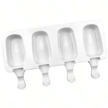4-Cavity Large Oval Ice Lolly Mold, Ice Cream & Mousse Maker (Without Sticks) - Multicolor - View 7