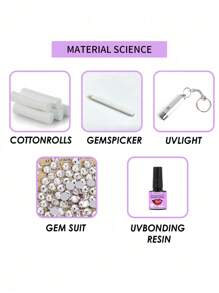 1Set Tooth Gemstone Kit Holiday Party Decoration Make Up Accessories For Women With UV Light,Glue For Mother's Day Valentine's Day 100Pcs Sparkly Clear & AB Crystals Flashlight Color Random,Mom,Mother,Mother's Day,Gift