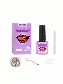 1Set Tooth Gemstone Kit Holiday Party Decoration Make Up Accessories For Women With UV Light,Glue For Mother's Day Valentine's Day 100Pcs Sparkly Clear & AB Crystals Flashlight Color Random,Mom,Mother,Mother's Day,Gift