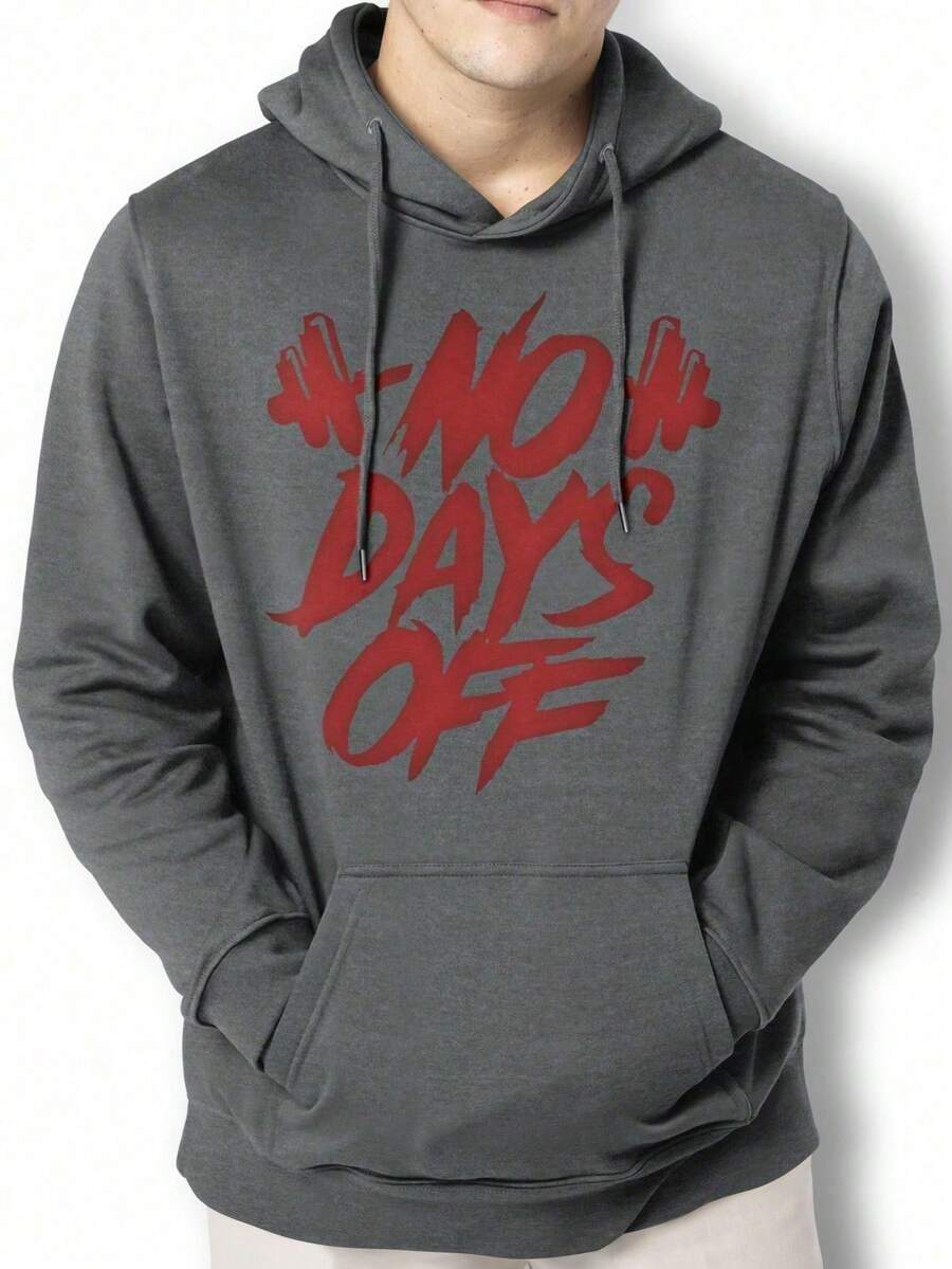 Moletom Coat No Days Off Gym Kangaroo Blouse IZPJ1 - Màu xám đen - Xem 1