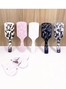 1pc Medium Size Square Plastic Hair Brush With Wave Design Air Cushion, Volumizing Hair Styling Brush For Women, Hair Brush, Comb, Hair Tools, Hair Products And Accessories For Barber Salon Beauty Travel Essentials, Back To School, Travel Holiday Essentials, Hair Accessories For Women, Brush, Hair Brushes, Hair Brush, Detangling Brush, Ball Brush, Mini Hair Brush, Hair Brush Set, Wooden Comb, Hair Brush, Mini Hair Brush, Detangling Brush, Hair Brushes, Curly Hair Brush, Hairdressing Equipment,Travel Essentials,Hairstyle,Hairdressing,Hair Brush,Slick Back Brush,Styling Brush,Curly Hair Brush,Edge Brush,Hair Comb,Brush Hair,Hair Brush Set,Comb Hair,Comb For Curls,Detangling Brush,Hair Brush For Women,Hair,Travel,Hair Products,Hair Tools,Hair Stuff,Barber,Barber Accessories,Barbershop,Hairdressing Equipment - Multicolor - View 5