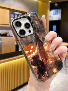 全新创新多彩万圣节南瓜设计手机壳，兼容 Apple iPhone 11/12/13/14/15，个性化防指纹防震全身保护套 - 彩色 - 查看 2