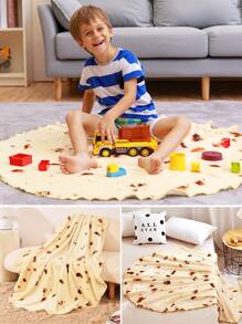 HogarAcogedor Manta de tortilla, manta gigante de tortilla de harina Burritos, manta de tortilla para adultos, manta divertida para adultos, manta gigante redonda de comida para cama, sofá, manta de tortilla novedosa para su familia, manta de franela suave y cómoda para tacos