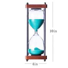 Large Hourglass Timer 60 Minute, Decorative Wooden Sandglass - 綠砂 - 查看 3