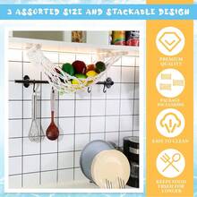 1pc Hanging Fruit Hammock For Kitchen Cabinets Under Lace Basket Banana Storage With Hook Decoration, - Beige - View 8