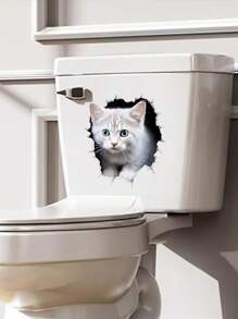 3D 猫贴纸 - 生动的个性化方块设计、防刮、防水、耐用的装饰贴纸，适用于汽车、摩托车、拖车、SUV、笔记本电脑和窗户 - 可爱猫咪