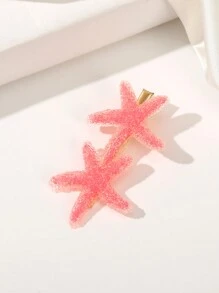 1pc Candy Color Starfish Hair Clip, Suitable For Daily Wear - Multicolor - View 4