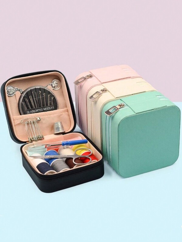 1set Multi-Functional Household Sewing Box Storage Box High-Grade Sewing Tools Set Portable Sewing Kit In Student Dormitory