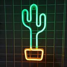 Led Neon Sign Night Lights Cactus For Battery Or USB - 仙人掌 - 查看 2
