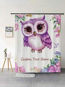 1 pièce Rideaux de douche personnalisés avec texte, rideaux de douche personnalisés, 5 tailles disponibles, couverture personnalisée cadeau pour anniversaire et décoration de salle de bain, décoration d'automne, accessoires de salle de bain, rentrée des classes