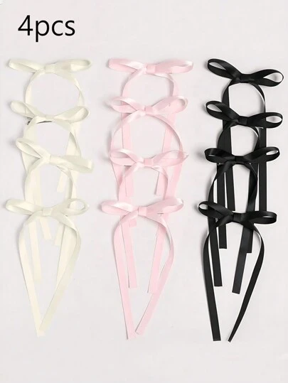 4 件/套 可爱蝴蝶结发夹 适合女孩