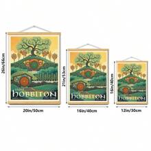 BAEMEFLE Vintage Middle-Earth Travel Poster, Solid Color Pattern, Map Theme, High-Quality Art Print, Suitable For Travelers Home Decor Series - Multicolor - View 3