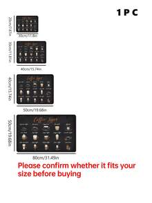 1pc, retro coffee patterns, moisture-proof absorbent coffee pads, Cafe accessories, rubber absorbent dishwashing pads, kitchen placemats, kitchen counters and perfect accessories for coffee machines!