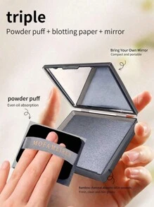 1 Packung mit 100 mattierenden ölabsorbierenden Papieren mit Spiegel und Puderquaste, ölkontrollierend, erfrischend und tragbar, können überschüssiges Öl im Gesicht aufnehmen, geeignet für Männer, Frauen, Anfänger, Hautpflegeprodukte, Blätterpapier, Schönheit, Hautpflege, Spa, Selbstpflege, Hautpflegewerkzeuge, Gesichtspflege, Ästhetikerbedarf, Haut, Gesichtsreinigung, Gesichtsbehandlung