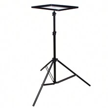 Soporte para trípode para proyector de computadora portátil Soporte de piso universal para computadora portátil Soporte de soporte para equipo de DJ para computadora plegable grande ajustable de 69-190 cm, perfecto para escenario o estudio con bolsa de viaje portátil - Negro - Ver 8