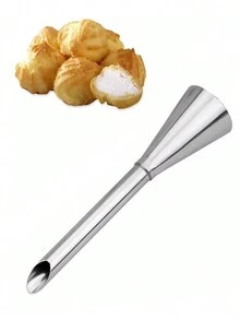 3pcs Stainless Steel Profiterole Tip, Puff Pastry Nozzle, Cream Piping Decorating Tips Set For Cake Baking Tools - Silver - View 10