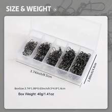 50pcs Fishing Swivel Clips - Available In Various Sizes (4#-12#), Ideal For Fishing, Provides Optimal Performance And Versatility