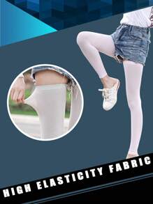 1 par de protectores de piernas de seda fría para deportes al aire libre, protectores de piernas de compresión largos, transpirables y antipolvo, para senderismo, jogging, ciclismo, gimnasio, rodilleras deportivas y de gimnasio. - Multicolor - Ver 3