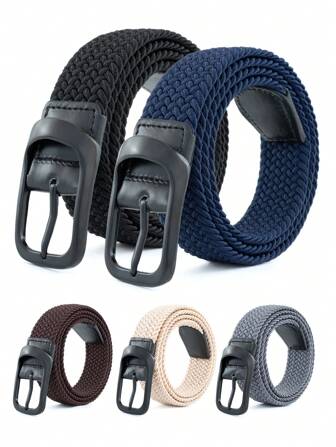 1pc Men's Elastic Waist Belt With Pin Buckle, Business Casual Golf Belt, Breathable Comfortable Adjustable Pants Belt For Daily Wear No-Drill Summer, School Casual, Business, Boyfriend Husband Father Dad Men Gift, Daily Wear, Fashion, Teen, Outdoor, Vacation, Athletic, Travel, Street, Boho, Vintage Fall, Autumn, Halloween Autumn-Winter Accessories,Suitable For Teens, Youth,Men,Casual, Outdoor, Athletic, Vacation, Graduation Gifts, Birthday, Daily Wear