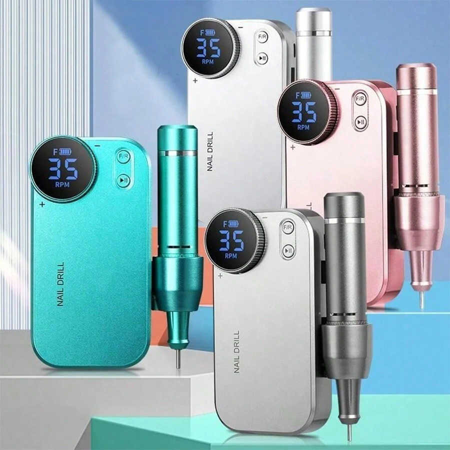 duofu 1set Portable Electric Nail Polisher, High Power, Long Standby, Minimalist Design For Home Or Salon Nail Care