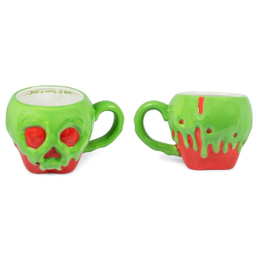 Disney Disney Evil Queen Poison Apple Sculpted Ceramic Mug Holds 20