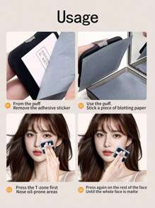 1 Packung mit 100 mattierenden ölabsorbierenden Papieren mit Spiegel und Puderquaste, ölkontrollierend, erfrischend und tragbar, können überschüssiges Öl im Gesicht aufnehmen, geeignet für Männer, Frauen, Anfänger, Hautpflegeprodukte, Blätterpapier, Schönheit, Hautpflege, Spa, Selbstpflege, Hautpflegewerkzeuge, Gesichtspflege, Ästhetikerbedarf, Haut, Gesichtsreinigung, Gesichtsbehandlung