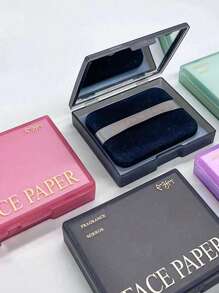 1 Packung mit 100 mattierenden ölabsorbierenden Papieren mit Spiegel und Puderquaste, ölkontrollierend, erfrischend und tragbar, können überschüssiges Öl im Gesicht aufnehmen, geeignet für Männer, Frauen, Anfänger, Hautpflegeprodukte, Blätterpapier, Schönheit, Hautpflege, Spa, Selbstpflege, Hautpflegewerkzeuge, Gesichtspflege, Ästhetikerbedarf, Haut, Gesichtsreinigung, Gesichtsbehandlung