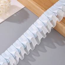 4cm Double Layered Pleated Polyester Sheer Organza Clothing Accessory Skirt Hem Sleeve Cuff DIY Dress Frame Lace Flower Edge