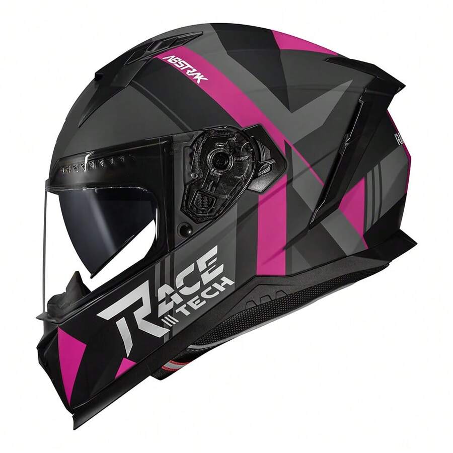 Race Tech Volt Abstrak Matte Black / Pink Helmet - màu đen - Xem 1