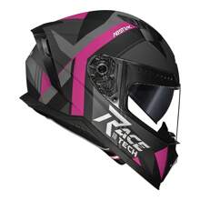 Race Tech Volt Abstrak Matte Black / Pink Helmet - màu đen - Xem 2