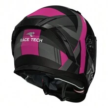 Race Tech Volt Abstrak Matte Black / Pink Helmet - màu đen - Xem 9