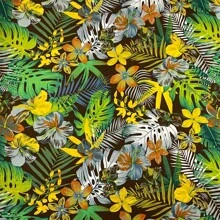 4 Pcs Summer Fabric Bundles Tropical Leaves Flower Hawaiian Quilting Patchwork For DIY Handmade Craft Home Party Decor, 19.6inch X 18.5inch (50cmx47cm)