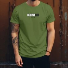 Nop Mood Men's T-Shirt Unisex Premium Streetwear Shirt Super Promotion - 軍綠色 - 查看 1