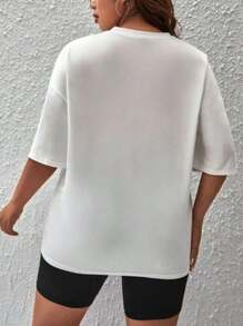 Women's T-Shirt Streetwear Malibu Beach Tumblr T-Shirt Plus Size Shirt Premium Cotton - 白色 - 查看 2