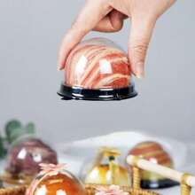 10 件/50 件/套小蛋糕包装盒带透明圆顶盖迷你甜点蛋糕盒透明杯糕点烘焙包装盒婚礼派对礼物圣诞节情人节礼物、糖果巧克力盒用品学校用品食品袋食品盒适用于糖果巧克力饼干等。 - 彩色 - 查看 8