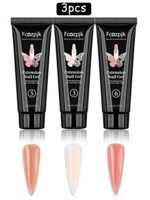 12 Colors Poly Nail Extension Gel 15ml Transparent Nude Pink Poly Nail Gel - Nail Quick Build Jelly Gel Nail Extension Acrylic Gel Varnish Gel For Beginners DIY At Home