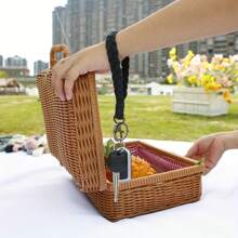 1 Dây Móc Khóa Cổ Tay Phong Cách Boho Handmade Cho Chìa Khóa, Dây Điện Thoại Di Động Mềm, Móc Chìa Khóa Vòng Tay, Túi Dệt Ba Lô Chìa Khóa Xe Ô Tô, Hộp Đựng Tai Nghe Nhét Tai, Phụ Kiện, Quà Tặng Tuyệt Vời Cho Phụ Nữ Các Bạn Gái - Nhiều màu - Xem 8