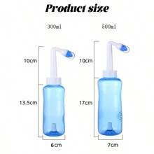 1pc Manual Rinse Bottle, Cleansing Tool, Nose Wash Bottle, 10.14/16.91oz