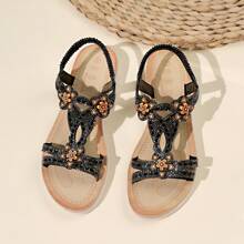 READYSALTED Women's Sandals Summer FashionOutdoor Shoes Women's BeachShoes, Wide, Thick Bottom Footwear Walking Shoes - Black - View 1