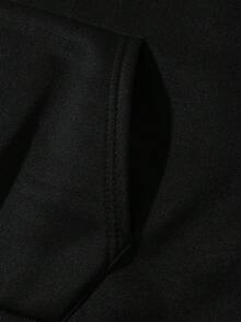 Customizable Hoodies - Add Your Own Favorite Image (Slogan/Motto/Favorite Quote) To Design Your Own Printed Hoodie - Black - View 5