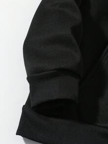 Customizable Hoodies - Add Your Own Favorite Image (Slogan/Motto/Favorite Quote) To Design Your Own Printed Hoodie - Black - View 4