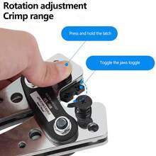 1入組HX-50B銅管端子壓接工具，多功能大尺寸快速省力手動電氣壓接鉗，具備各種6-50mm² / AWG10-0規格，長柄省力鉗適用於電池纜線端部壓接，電路安裝，通訊，運輸，維護和修理，造船和航空制造等行業，也被稱為壓接鉗，鉗子，電氣工具，液壓鉗，壓接工具 - 藍色 - 查看 10