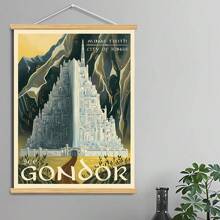 BAEMEFLE Vintage Middle-Earth Travel Poster, Solid Color Pattern, Map Theme, High-Quality Art Print, Suitable For Travelers Home Decor Series - Multicolor - View 30