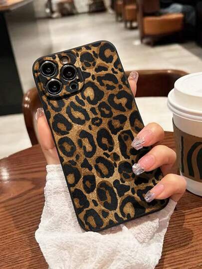 Cheetah Leopard Print Colorful Straight Edge Minimalist Shockproof Heavy Duty Protective Phone Case Cover Compatible With IPhone 15/XR/7/8, IPhone 15 Pro Max/12/13/14 Pro Max, IPhone 13/14/11/12P/14P, Samsung Galaxy A13, A22, A21S, A514, A52, S22 Ultra, Redmi 10, Note 11 4G, 11 Lite, Samsung, Redmi Phones