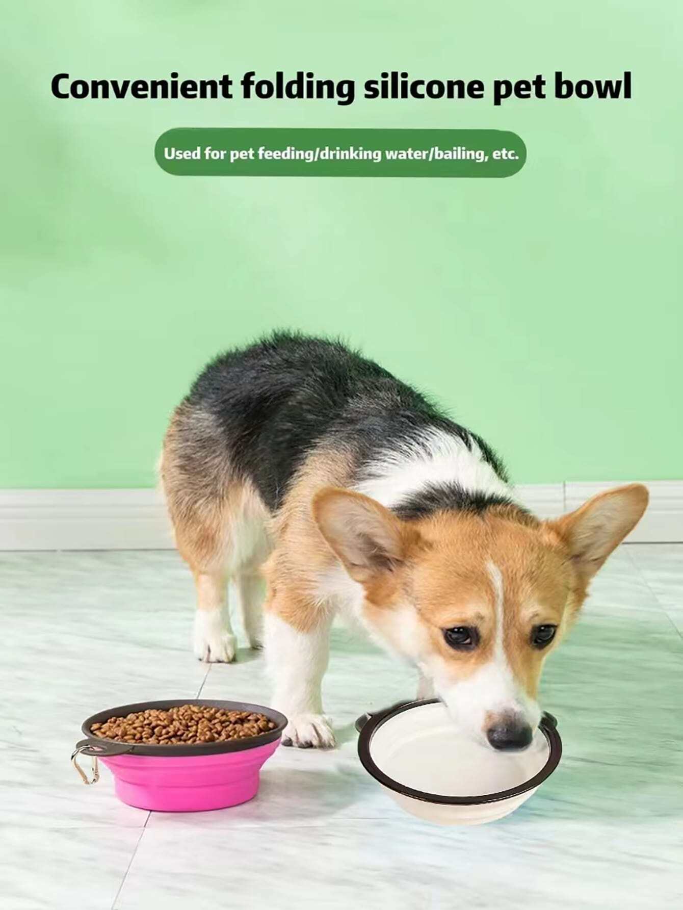 Portable Outdoor Pet Folding Bowl Dog Food Bowl Retractable Drinking
