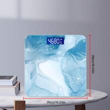 1 Peça Balança Doméstica Inteligente, Balança Digital Humana para Banheiro, Peso Máximo de 180 kg, Design Inspirado na Pintura de Tinta em Superfície Natural (Exceto Bateria) - Correspondência de cores aleatórias em várias cores - Visão 11