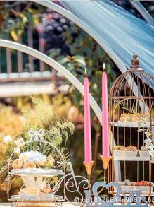 2pcs Christmas Long Handle Scented Candles, Home Decor, Candlesticks Gifts, Romantic Decorations - Multicolor - View 9